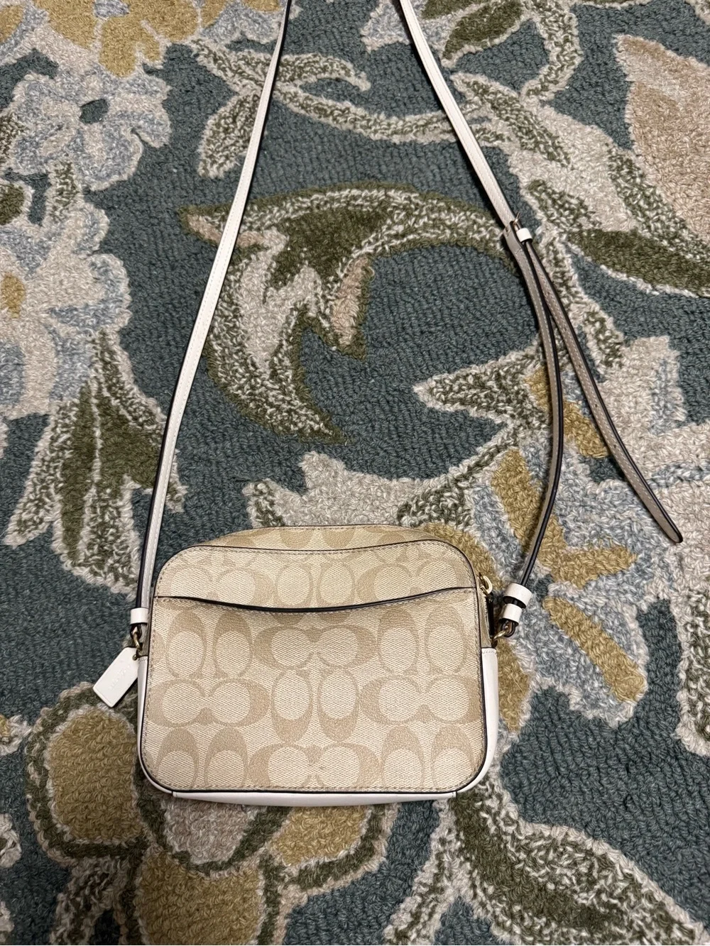 COACH Signature Canvas Crossbody Bag in Beige